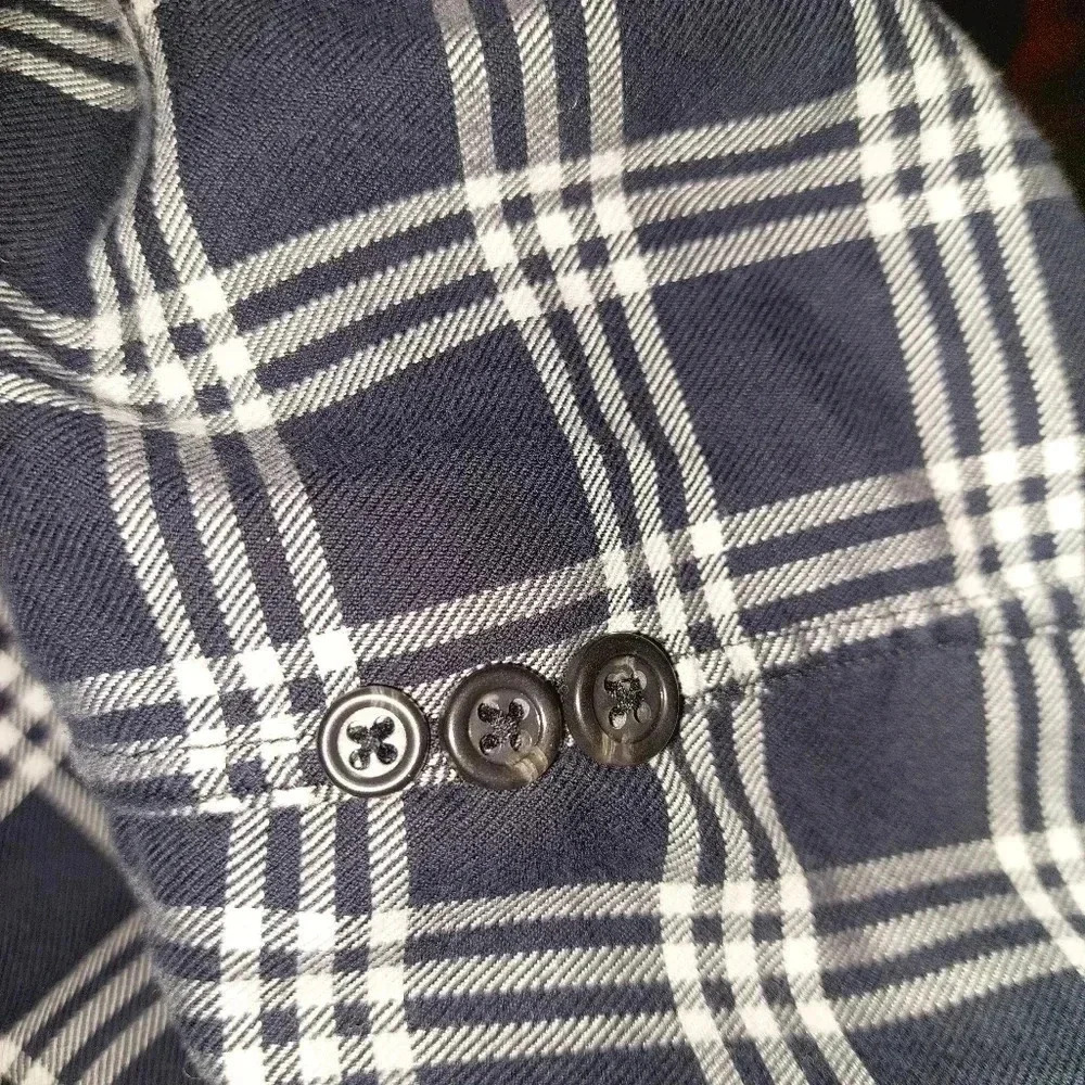 Ralph Lauren Classic Fit Shirt Mens Medium Blue Plaid Flannel Button Down - Picture 6 of 6